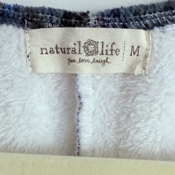 Natural Life‎ Fleece One Piece Pajamas Jumpsuit Zip Up Boho M Camping Cozy Soft - Picture 7 of 7